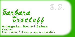 barbara drotleff business card